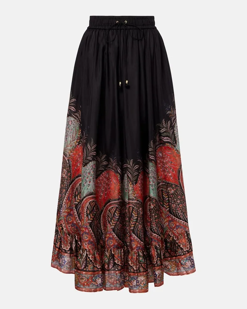 Zimmermann Maxirock Rhiannon aus Seide Multicolor
