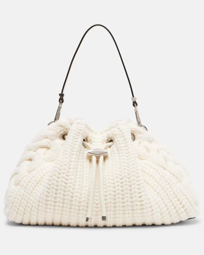 Jimmy Choo Bucket Bag Bon Bon E/W Weiß
