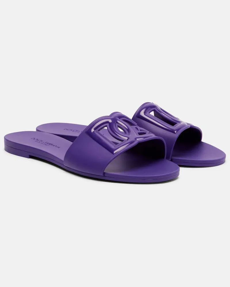 Dolce & Gabbana Pantoletten DG Violett