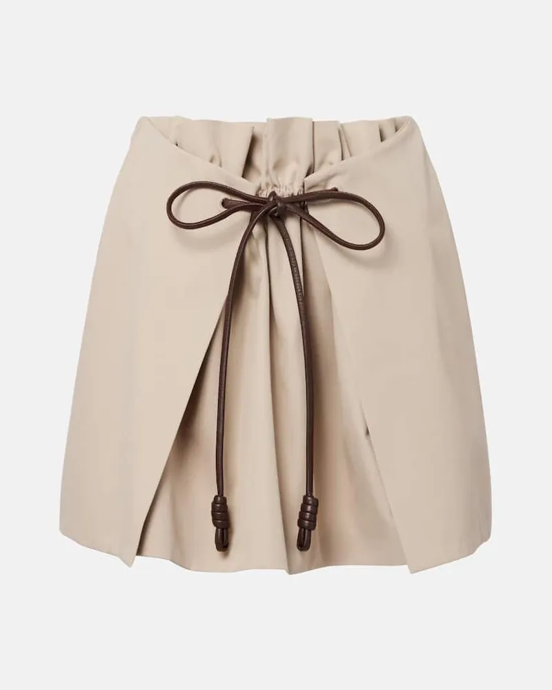 Loewe Minirock aus Gabardine Beige