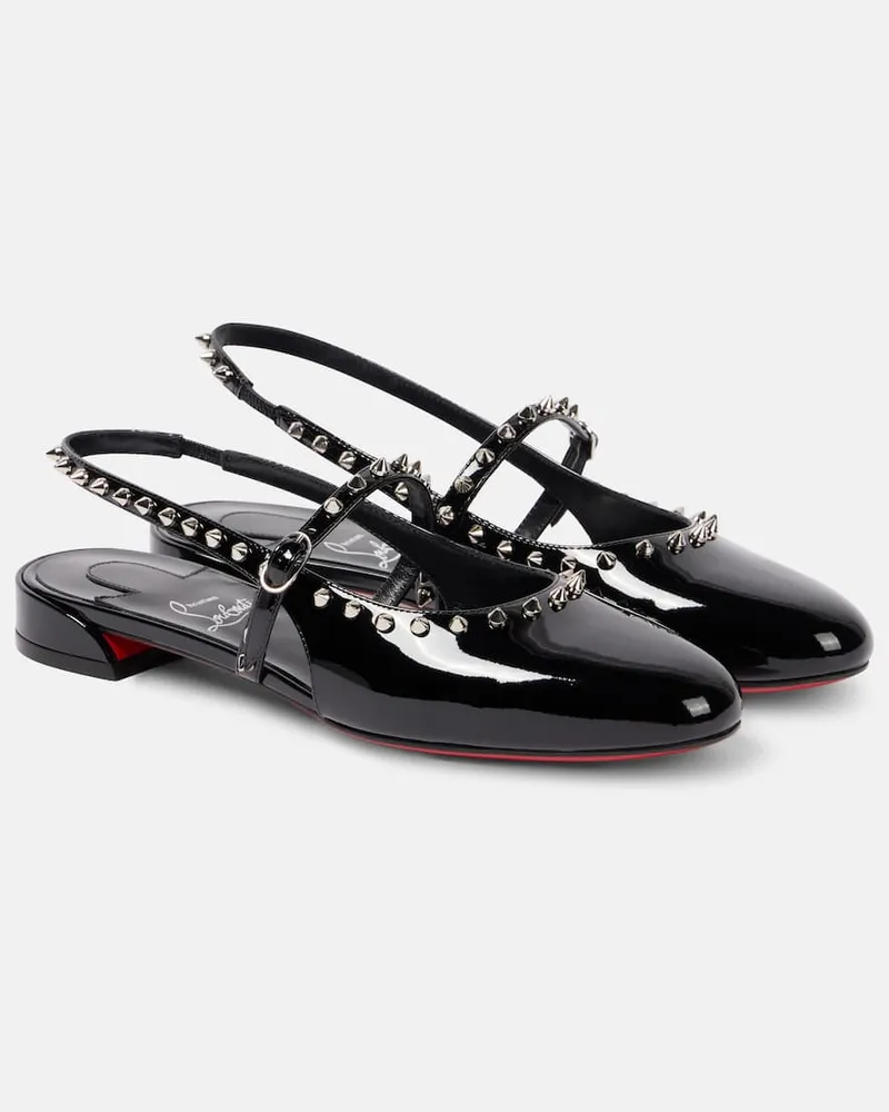 Christian Louboutin Slingback-Ballerinas Sweet Janispikes Schwarz