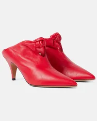 KHAITE Mules Rowan aus Leder Rot