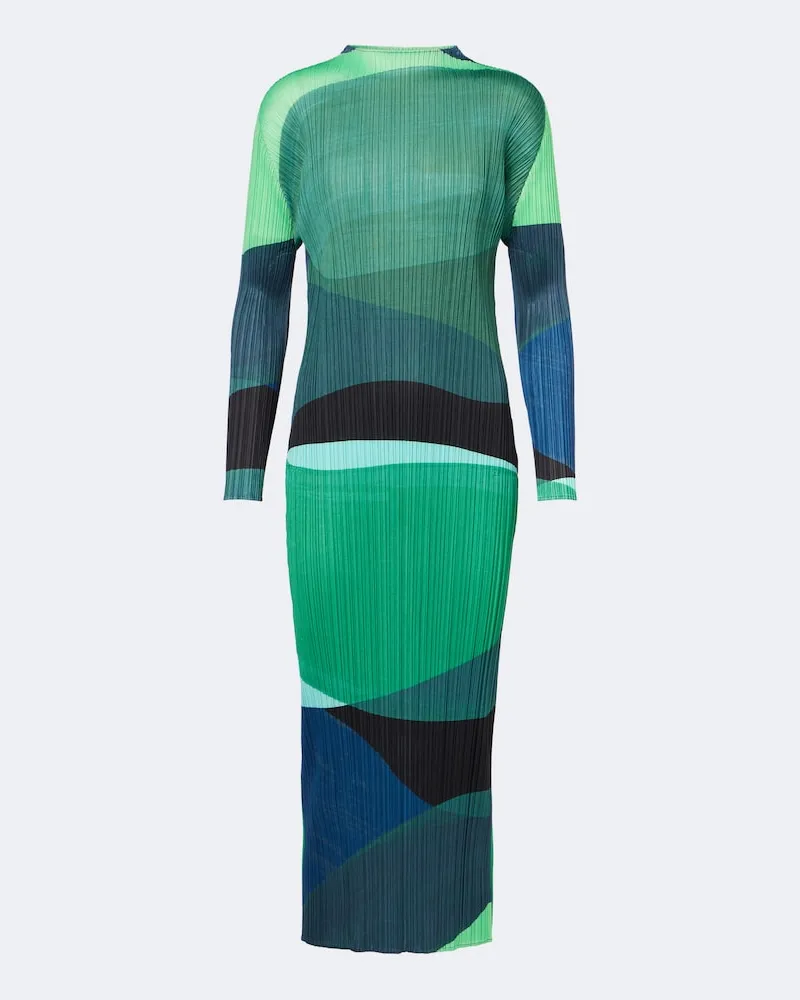 Issey Miyake Midikleid Orbit Grün