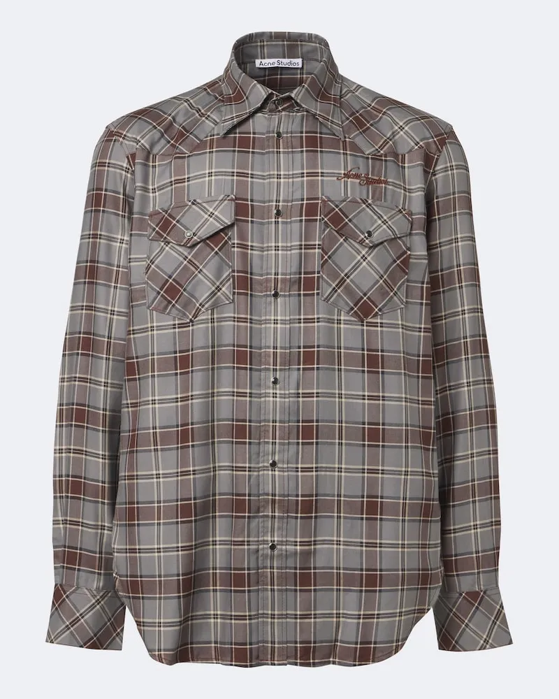 Acne Studios Hemd Surrow aus Flanell Multicolor