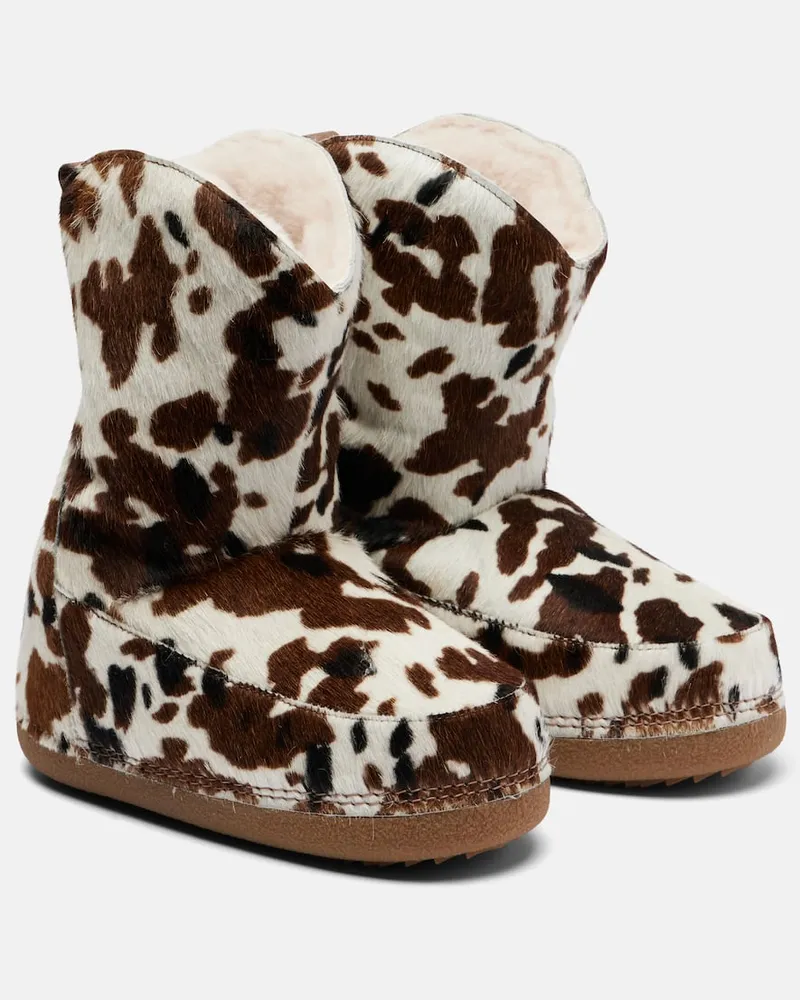 INUIKII Schneestiefel Cowboy aus Kalbshaar Multicolor