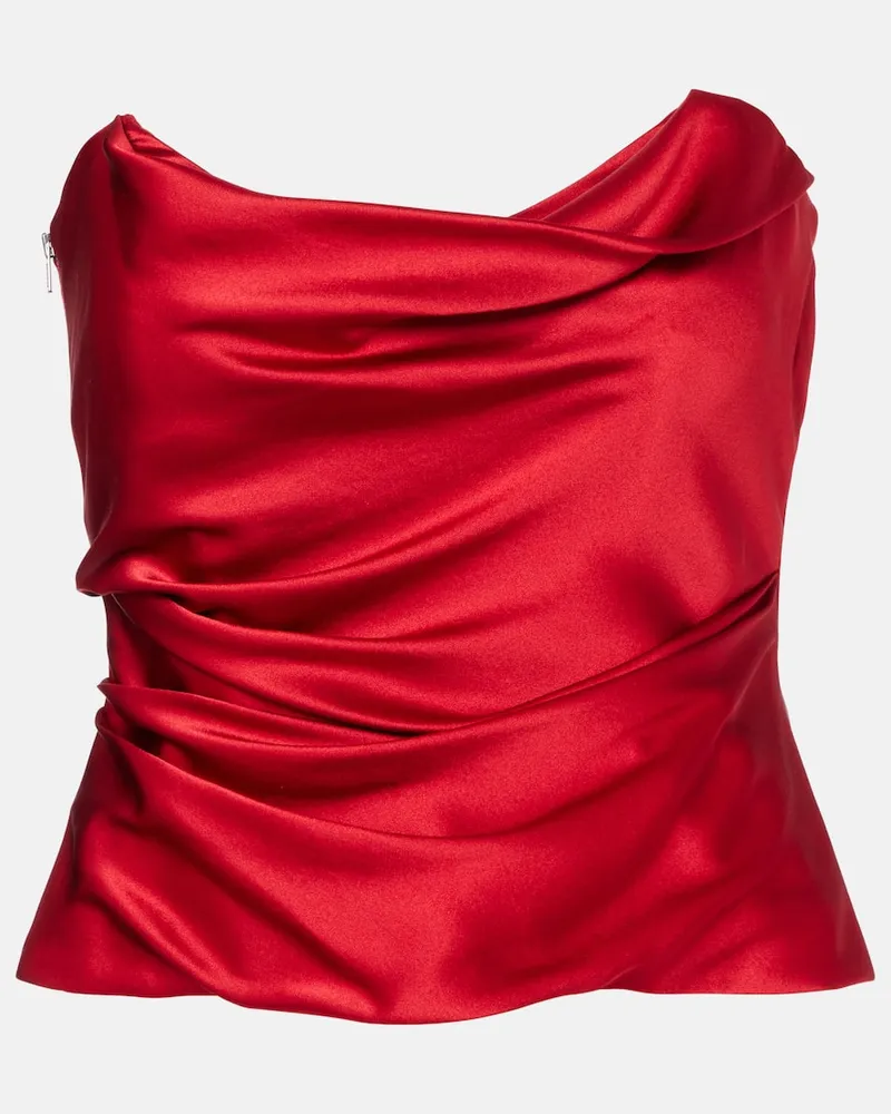 The Sei Bustier-Top aus Seiden-Charmeuse Rot