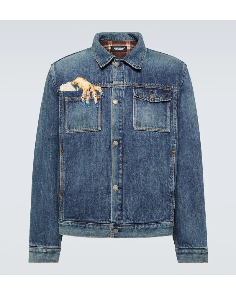 Undercover Verzierte Jeansjacke Blau