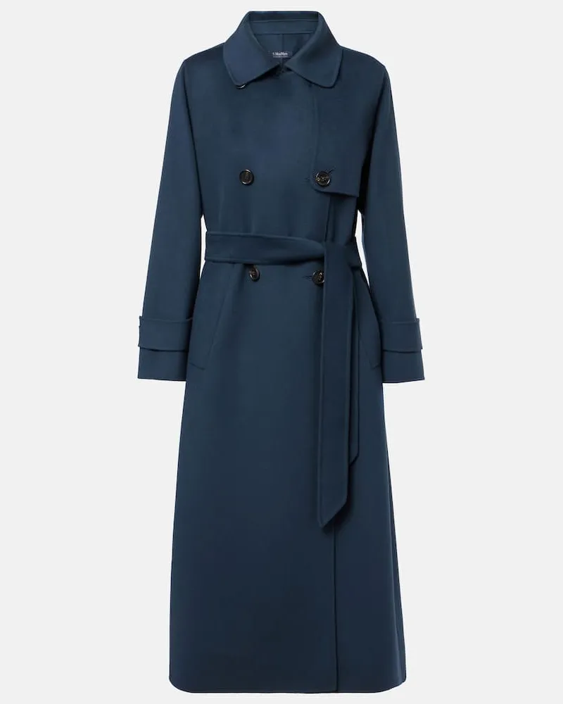 Max Mara Mantel aus Schurwolle Blau
