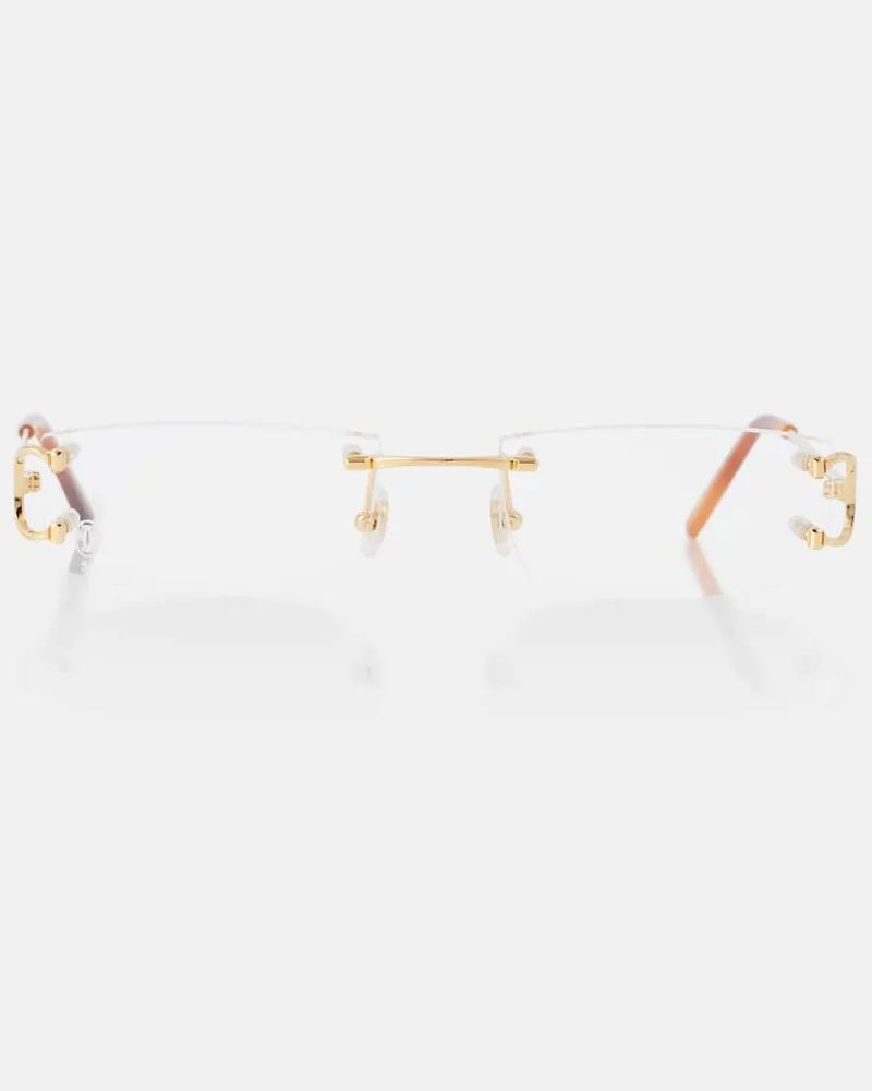 Cartier Eckige Brille Gold