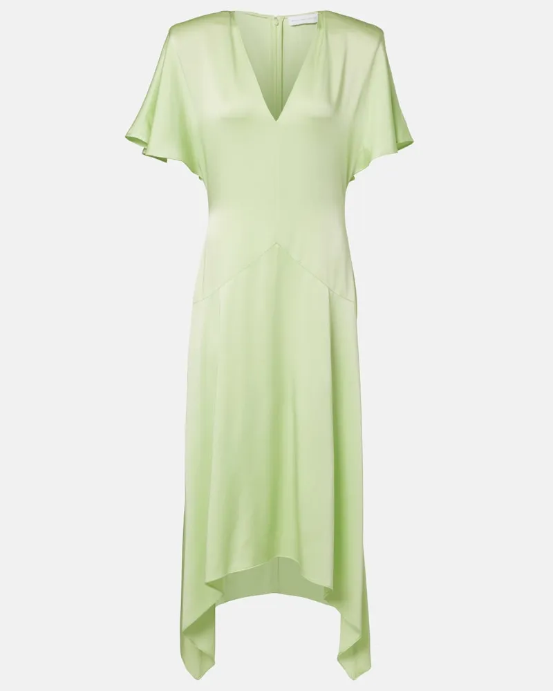 Stella McCartney Midikleid Envers aus Satin Grün