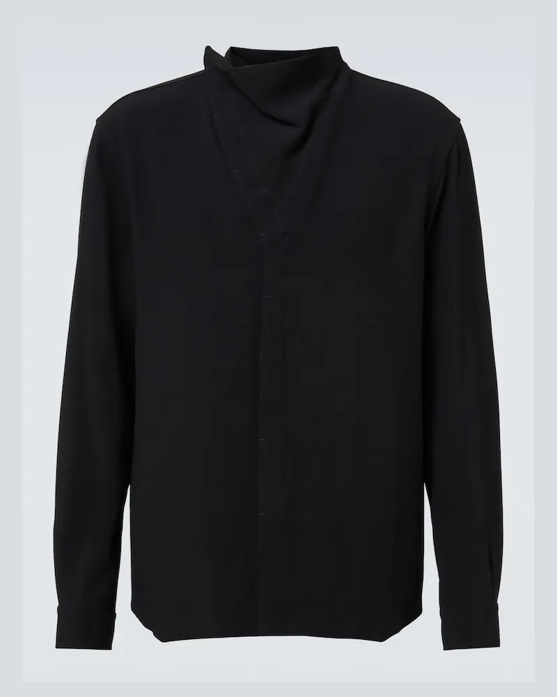 Rick Owens Hemd Island aus Cady Schwarz