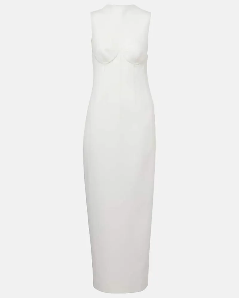 KHAITE Maxikleid Shoshana Weiß