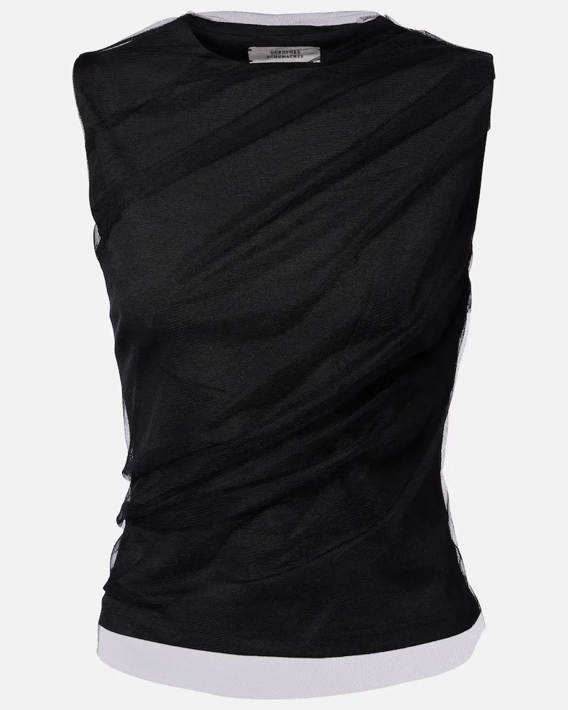 Dorothee Schumacher Top aus Tüll Schwarz