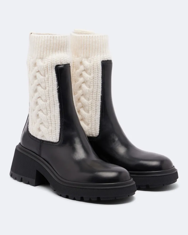 Jimmy Choo Ankle Boots Tamia aus Leder Schwarz