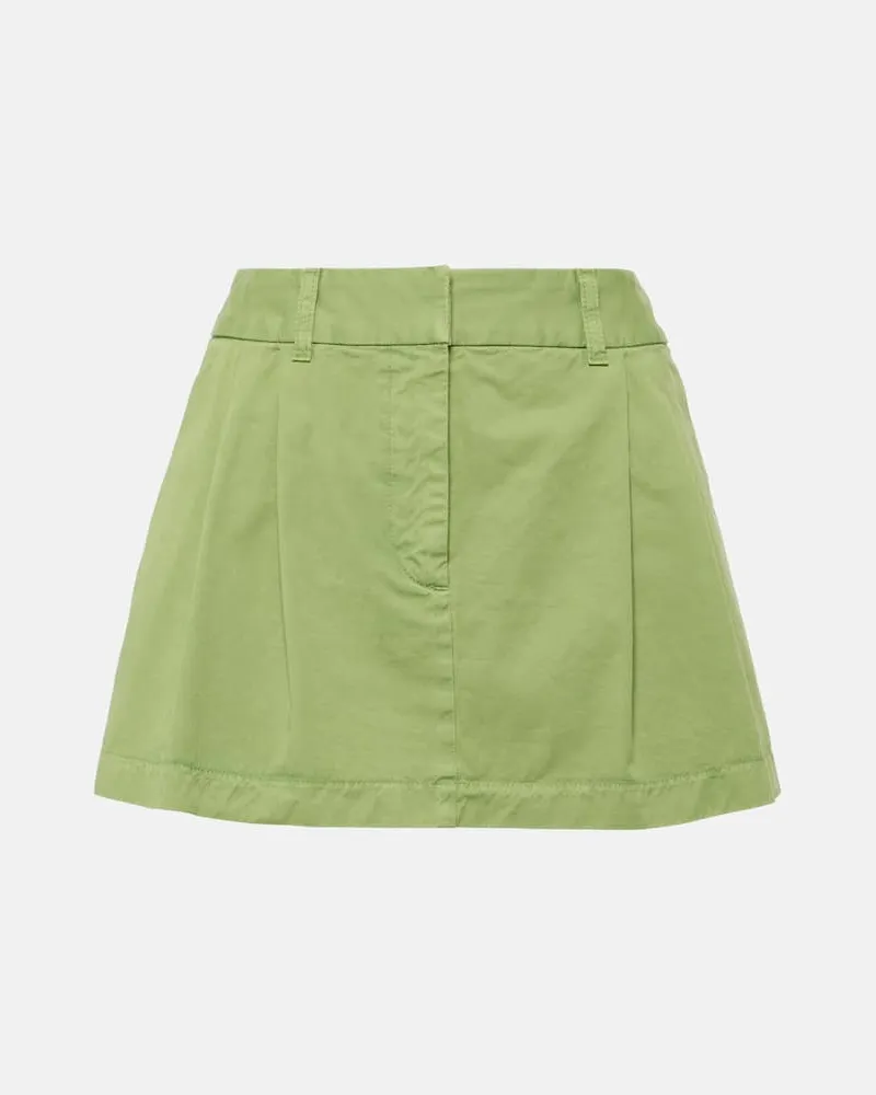 Stella McCartney Minirock aus Baumwoll-Canvas Grün