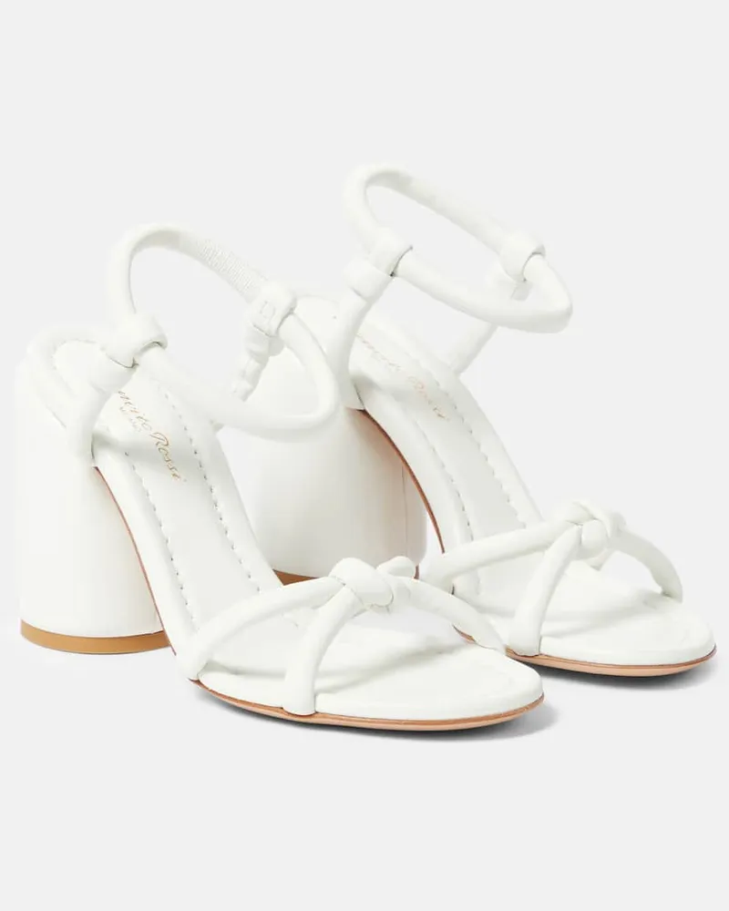 Gianvito Rossi Sandalen Cassis 95 aus Leder Weiß