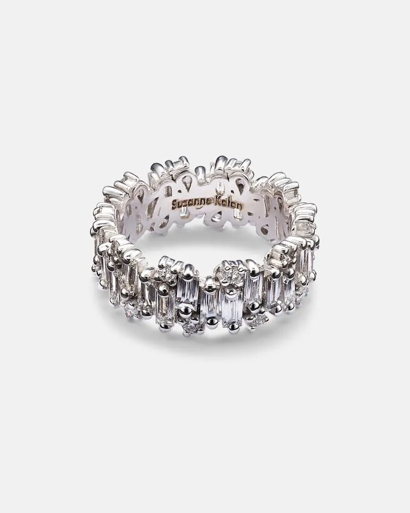 Suzanne Kalan Ring Shimmer Audrey aus 18kt Weißgold mit Diamanten Silber