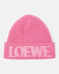 Loewe Muetze aus Wolle Pink