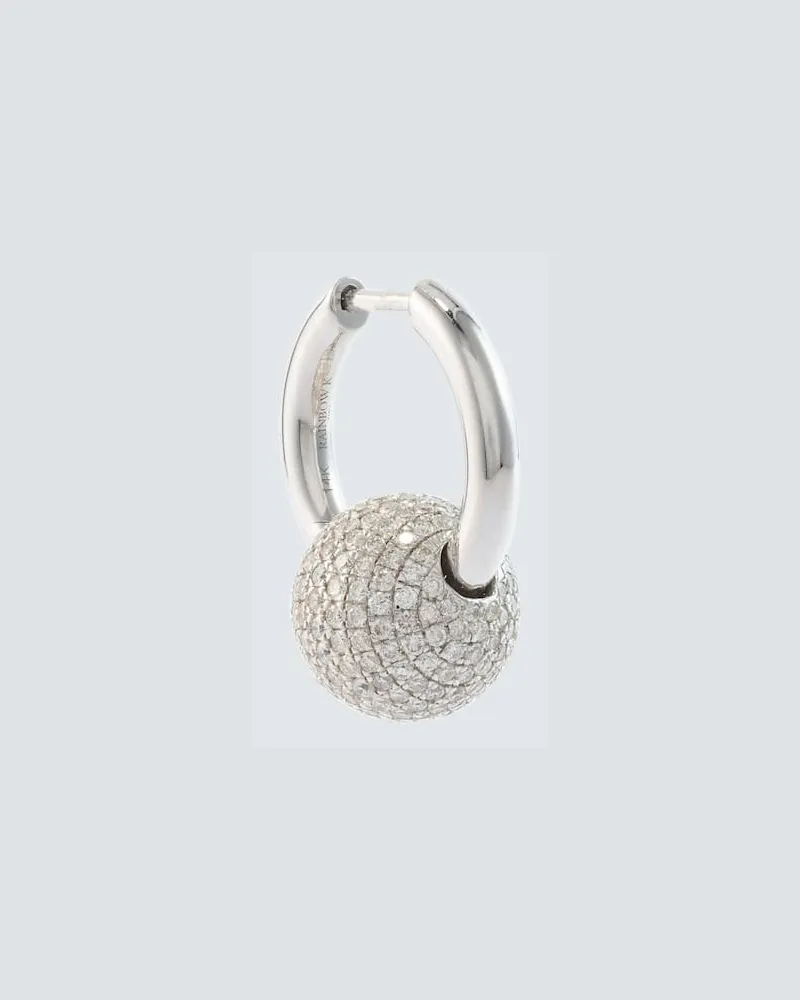 Rainbow K Einzelner Ohrring aus 18kt Weißgold mit Diamanten Gold
