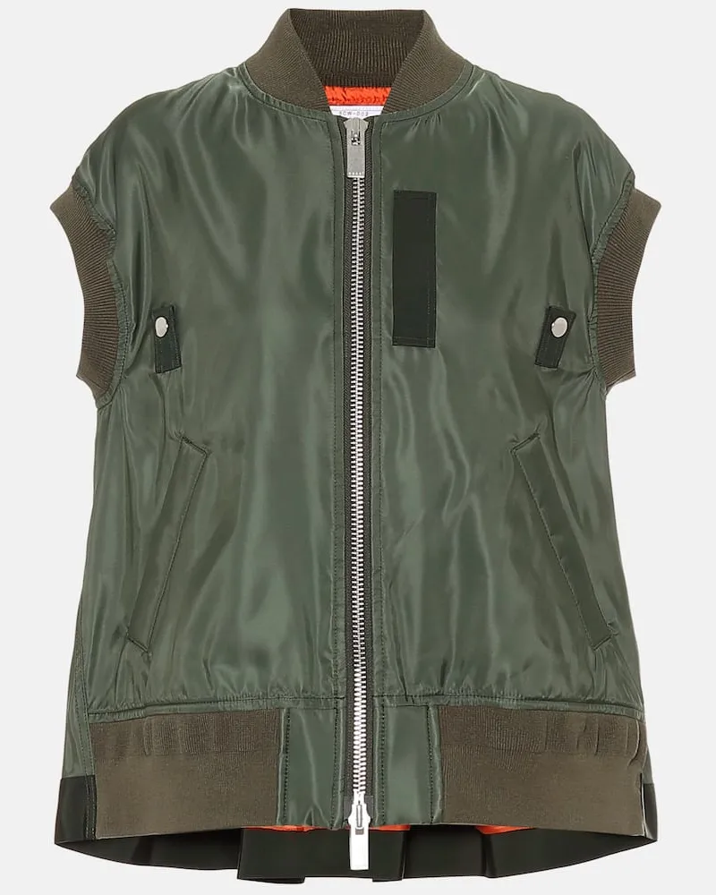 Sacai Weste aus Nylon Grün