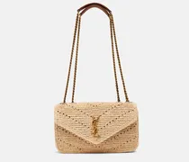 Schultertasche Loulou Small aus Raffiabast
