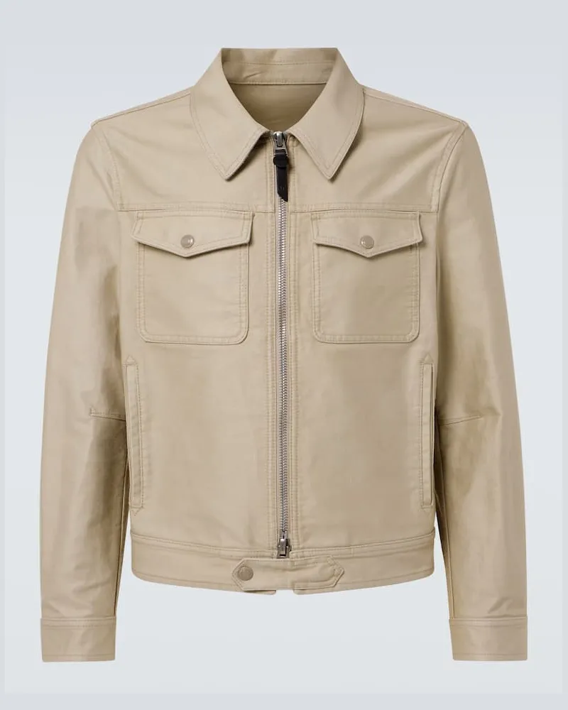 Tom Ford Blouson aus Satin Beige