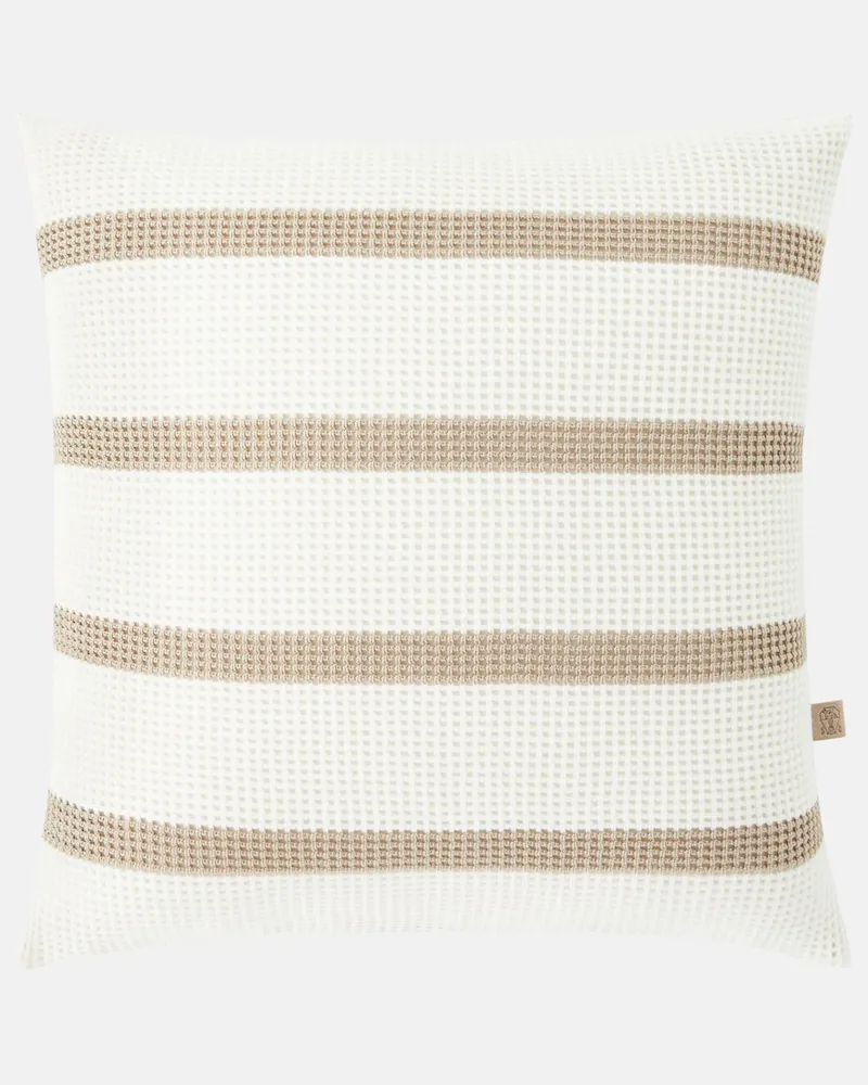 Brunello Cucinelli Kissen aus Baumwolle Beige