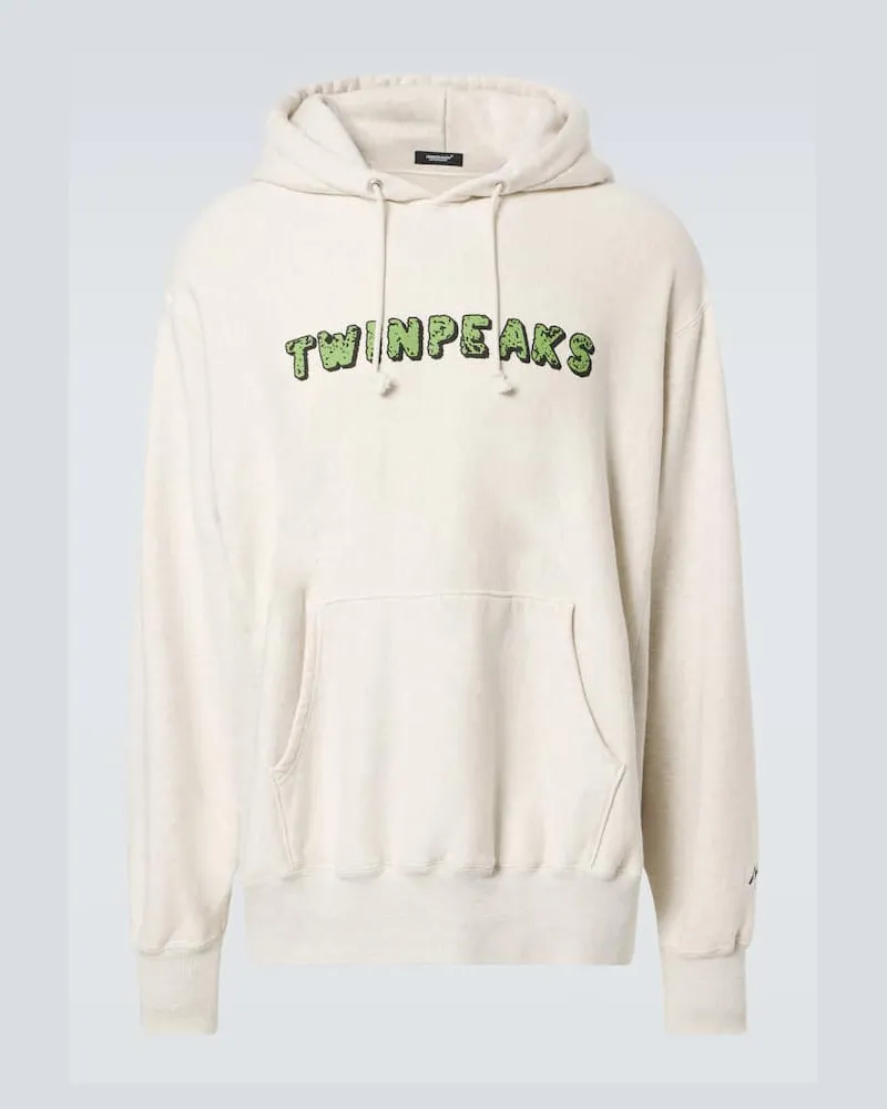 Undercover Bedruckter Hoodie aus Baumwolle Weiß