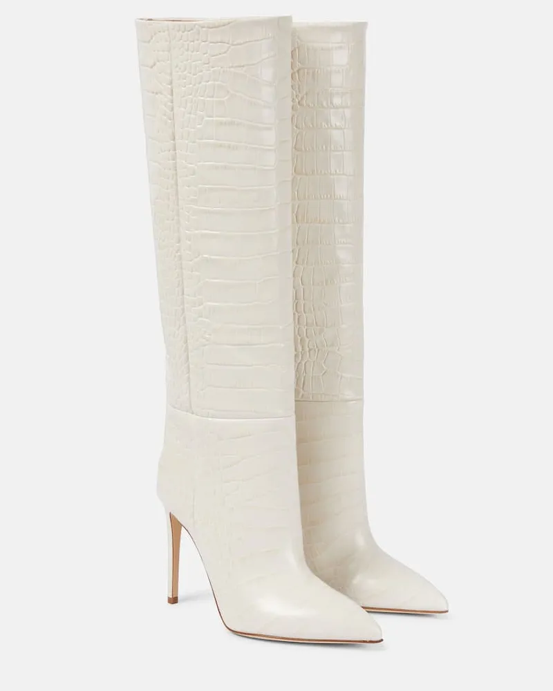 Paris Texas Stiefel aus Leder Weiß