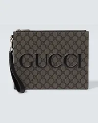 Gucci Etui  GG aus Canvas Grau