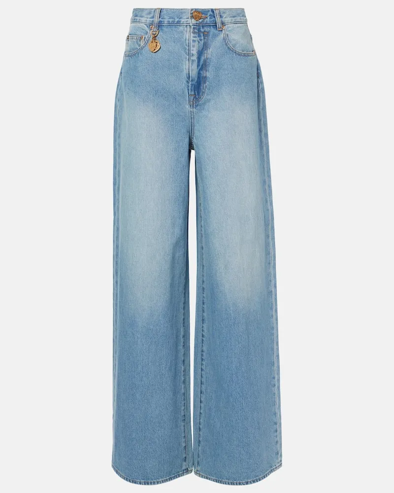 Zimmermann Wide-Leg Jeans Crush Blau