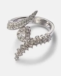 YEPREM Ring Y-Not aus 18kt Weissgold mit Diamanten Silber