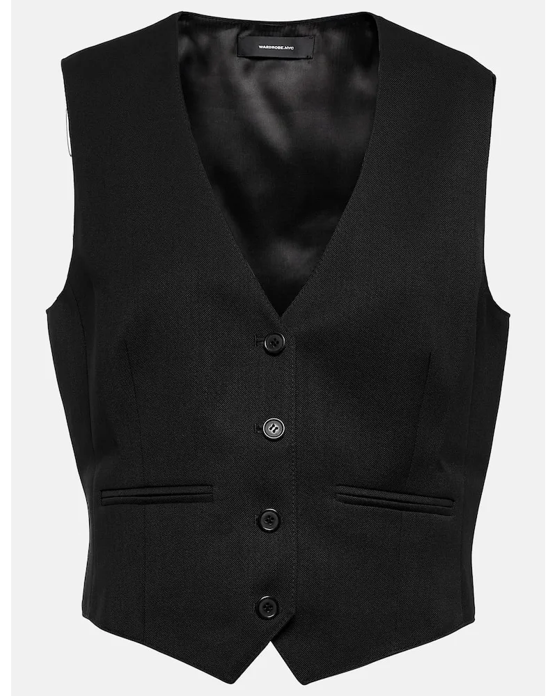 WARDROBE.NYC Weste aus Wolle Schwarz