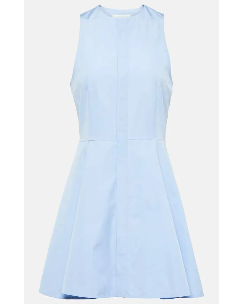 AMI Paris Hemdblusenkleid Godet aus Baumwollpopeline Blau