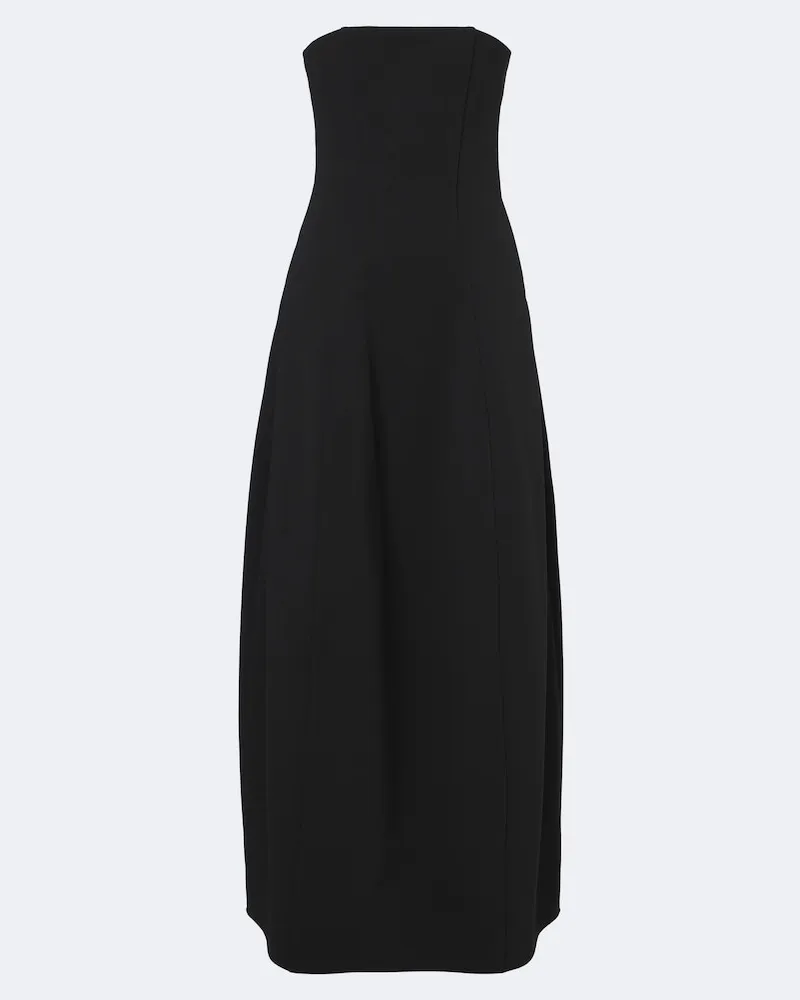 Totême Maxikleid aus Crêpe Schwarz