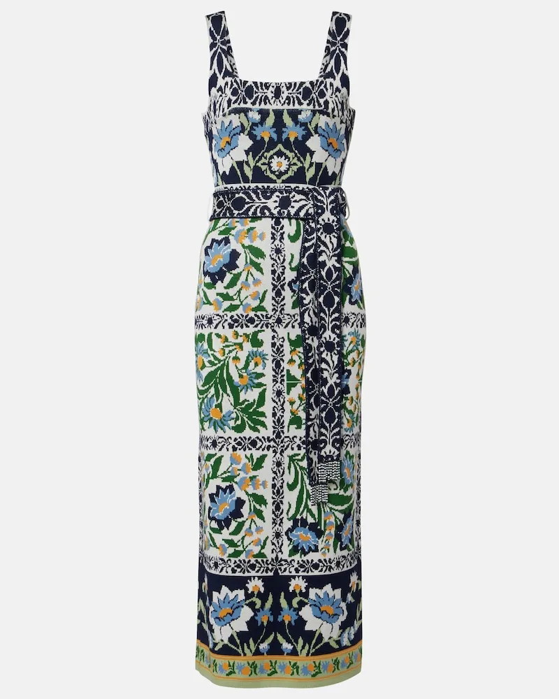 FARM Rio Midikleid Manoela aus Jacquard Multicolor