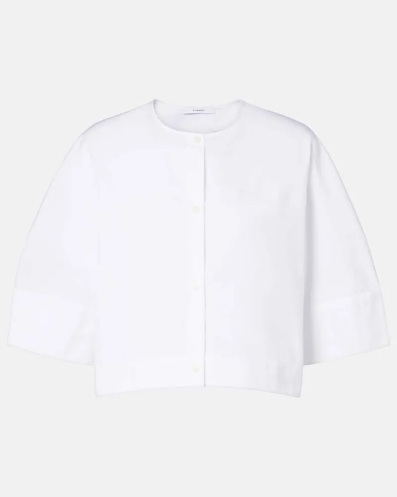 Givenchy Cropped-Hemd aus Baumwollpopeline Weiß