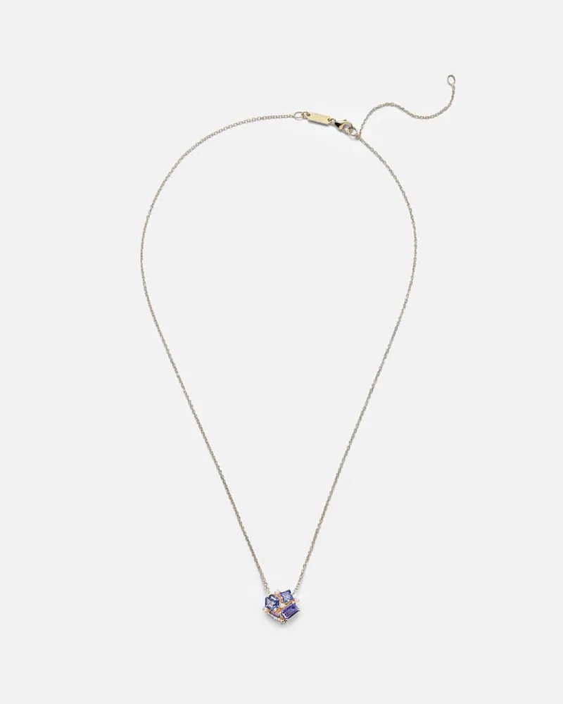 Suzanne Kalan Halskette Amalfi aus 14kt Gelbgold mit Diamanten und Topaz Gold