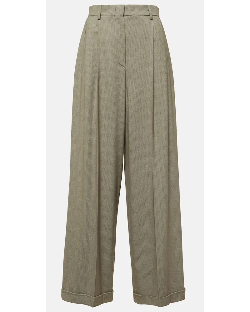 TOD'S Weite Mid-Rise-Hose Beige