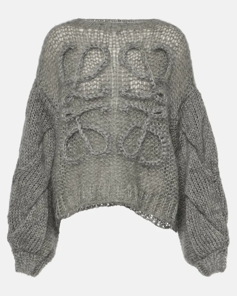 Loewe Pullover Anagram aus einem Mohairgemisch Grau