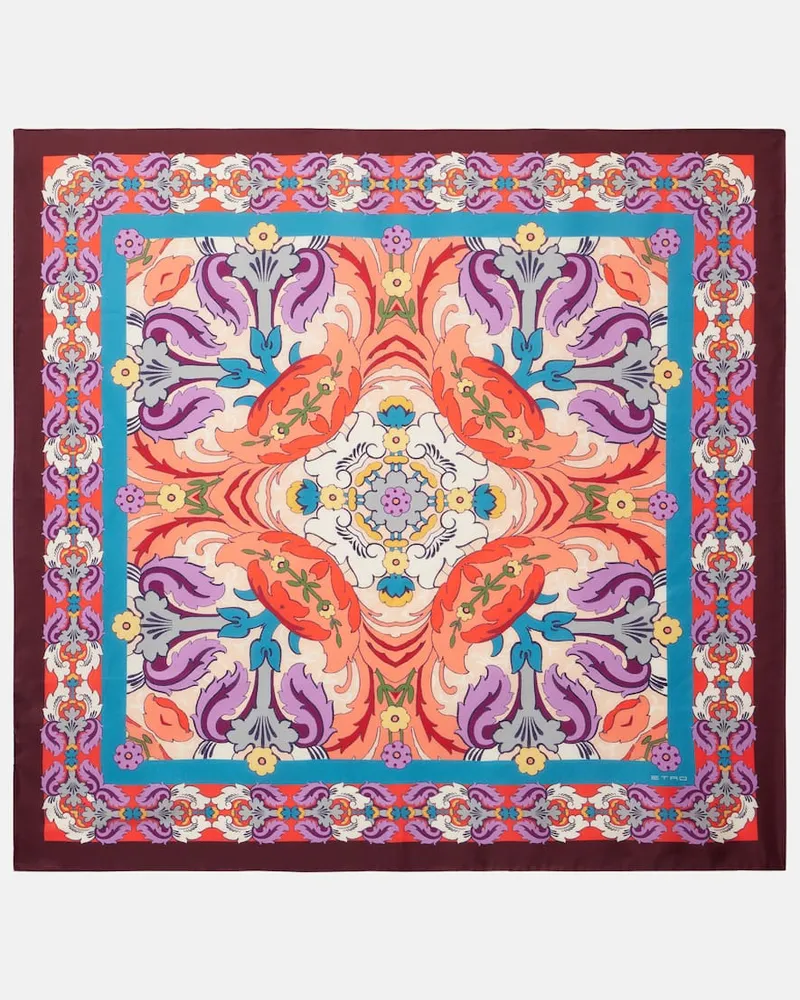 Etro Bedrucktes Tuch aus Seiden-Twill Multicolor