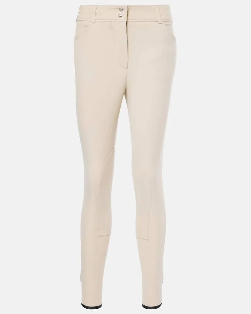Loro Piana Schmale Hose Doris aus Twill Weiß