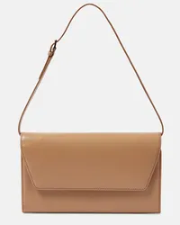 The Row Clutch Evening aus Leder Beige