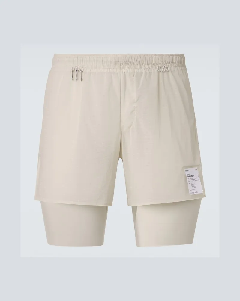 Satisfy Laufshorts Heatcrush 8 Desert Beige