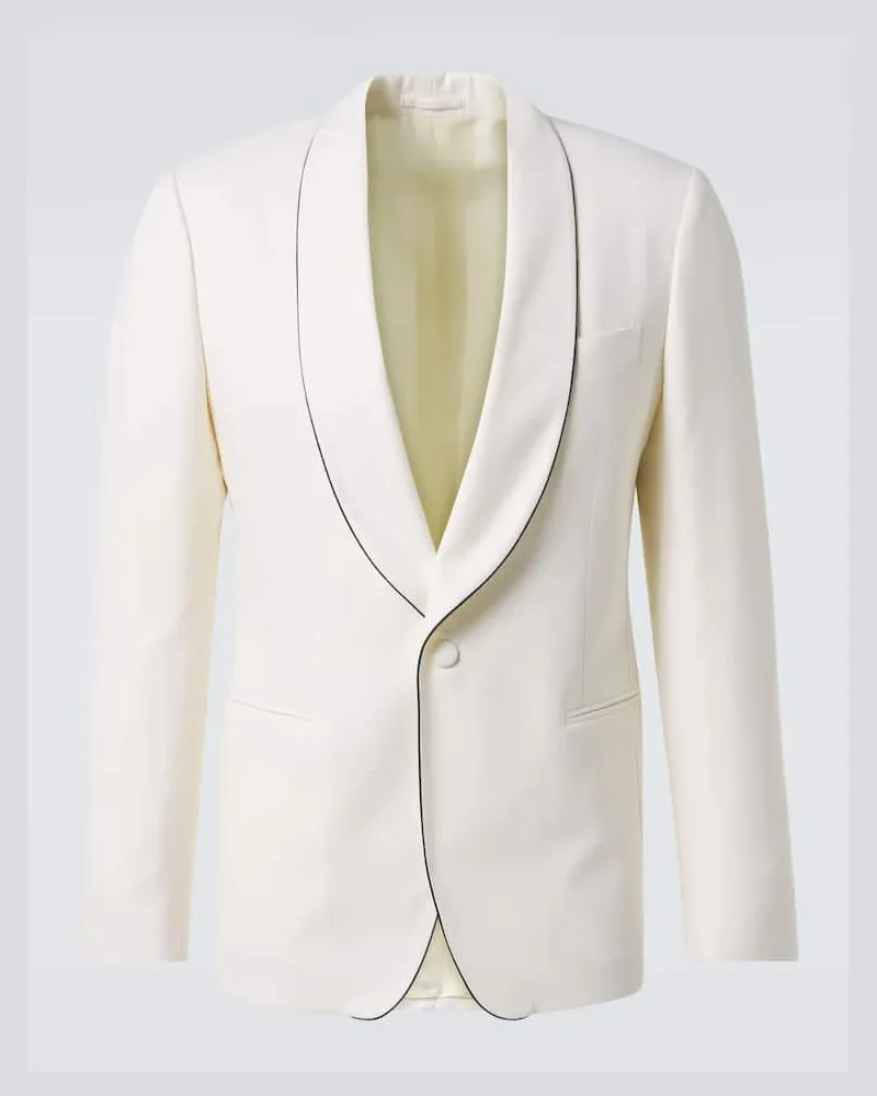 LARDINI Smokingjacke aus Wolle Weiß