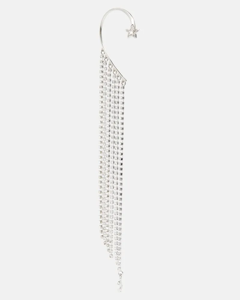 Jimmy Choo Einzelner Ear Cuff mit Kristallen Silber