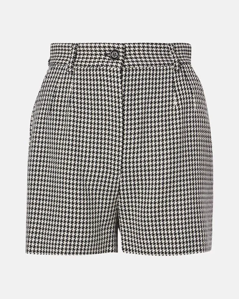 Dolce & Gabbana High-Rise Shorts aus einem Wollgemisch Schwarz