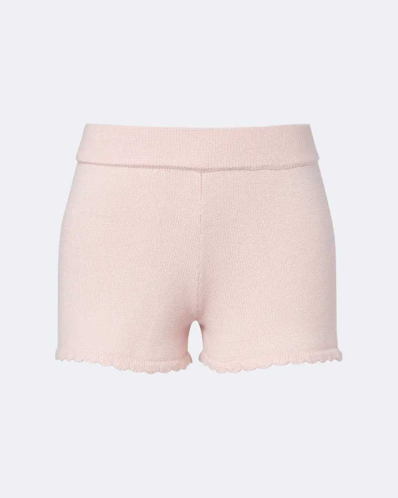 Posse Gestrickte Shorts Maisie aus Wolle Rosa