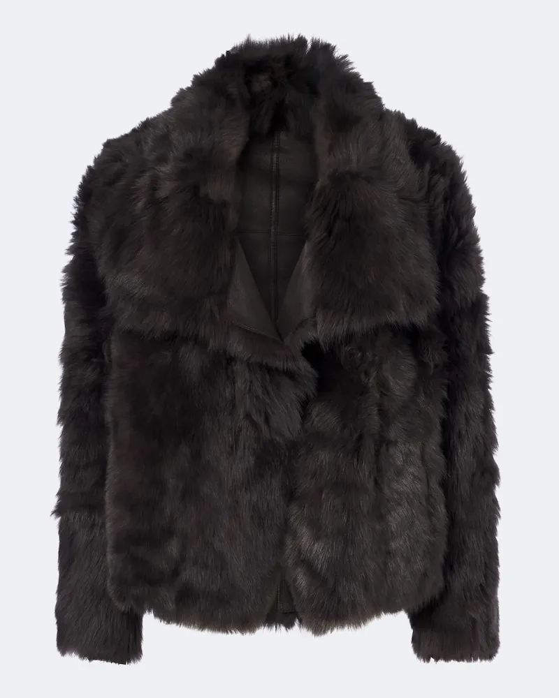 Yves Salomon Jacke aus Shearling Braun