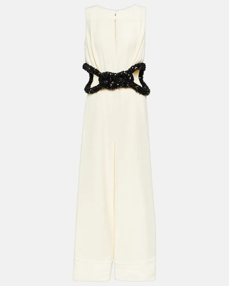 Jil Sander Robe aus Crêpe Weiß